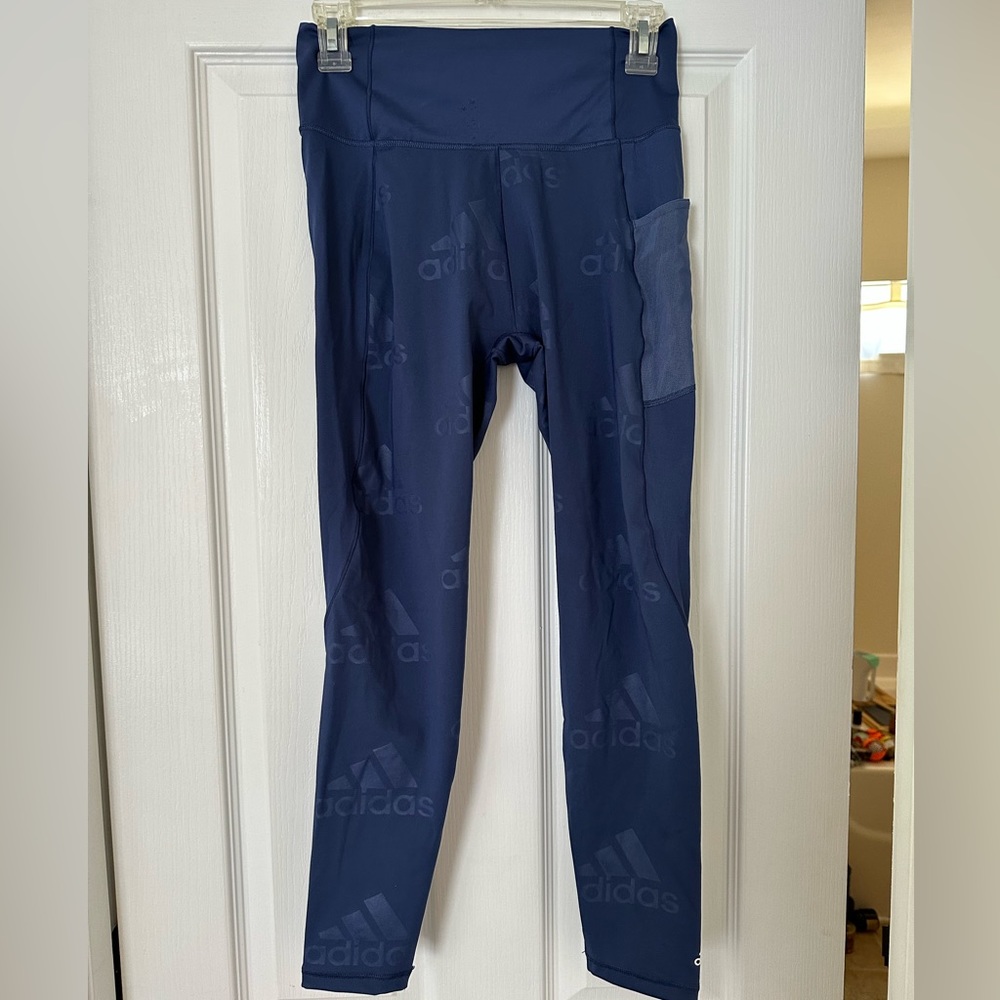 ADIDAS Cropped Navy Leggings